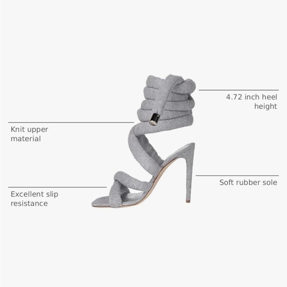 SHEIN Black Strappy High Heels - Picture 5 of 5